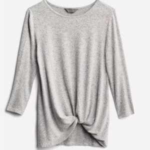 Stitch Fix Front Twisted Brush Knit Top